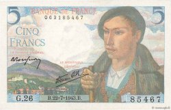 5 Francs BERGER FRANCIA  1943 F.05.02