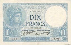 10 Francs MINERVE FRANKREICH  1928 F.06.13