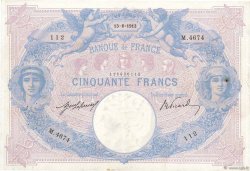 50 Francs BLEU ET ROSE FRANKREICH  1913 F.14.26