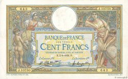 100 Francs LUC OLIVIER MERSON grands cartouches FRANCE  1924 F.24.02 VF