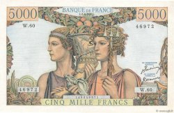 5000 Francs TERRE ET MER FRANCE  1951 F.48.04 pr.SPL