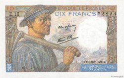 10 Francs MINEUR FRANCE  1942 F.08.04 SPL+