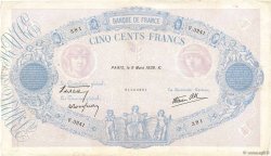 500 Francs BLEU ET ROSE modifié FRANCE  1939 F.31.26 TB
