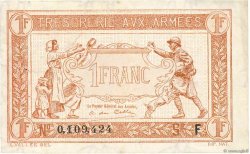 1 Franc TRÉSORERIE AUX ARMÉES 1917 FRANCE  1917 VF.03.06 TTB