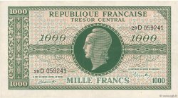 1000 Francs MARIANNE THOMAS DE LA RUE FRANCE  1945 VF.13.01 pr.SUP
