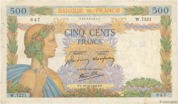 500 Francs LA PAIX FRANCE  1942 F.32.42 TB