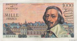 1000 Francs RICHELIEU FRANCE  1956 F.42.21
