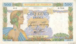 500 Francs LA PAIX FRANCE  1942 F.32.42 pr.TTB
