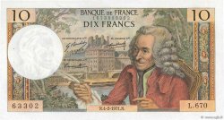 10 Francs VOLTAIRE FRANCE  1971 F.62.49 SUP+