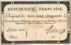 250 Livres FRANCE  1793 Ass.45a B