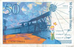 50 Francs SAINT-EXUPÉRY Modifié FRANCIA 1994 F.73.01d q.BB