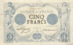5 Francs NOIR FRANCE  1873 F.01.17 pr.TB