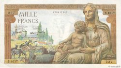 1000 Francs DÉESSE DÉMÉTER FRANCE  1943 F.40.18 TTB