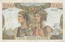 5000 Francs TERRE ET MER FRANCE  1949 F.48.02