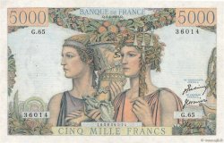 5000 Francs TERRE ET MER FRANCIA 1951 F.48.04