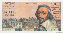 1000 Francs RICHELIEU FRANCE 1955 F.42.12