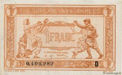 1 Franc TRÉSORERIE AUX ARMÉES 1917 FRANCE  1917 VF.03.04