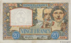 20 Francs TRAVAIL ET SCIENCE FRANCE 1941 F.12.16