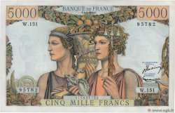 5000 Francs TERRE ET MER FRANKREICH 1956 F.48.11
