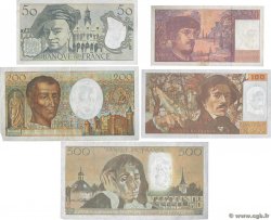 Lot 5 billets BdF : Les années 80 FRANCE 1980 F.66-67-69-70-71 TTB