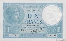 10 Francs MINERVE modifié FRANCE 1940 F.07.21