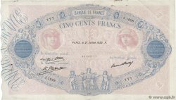 500 Francs BLEU ET ROSE FRANCE  1932 F.30.35 VF-