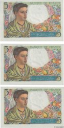5 Francs BERGER Consécutifs FRANCE  1943 F.05.03 UNC