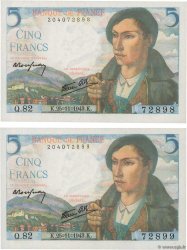5 Francs BERGER Consécutifs FRANCE  1943 F.05.04