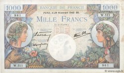 1000 Francs COMMERCE ET INDUSTRIE FRANCE  1940 F.39.02 VF+