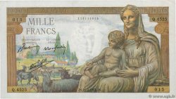 1000 Francs DÉESSE DÉMÉTER FRANCE  1943 F.40.20 XF