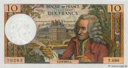 10 Francs VOLTAIRE FRANCE  1971 F.62.51 XF-