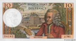 10 Francs VOLTAIRE FRANCE  1972 F.62.55 XF+