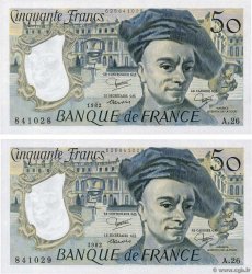 50 Francs QUENTIN DE LA TOUR Consécutifs FRANCE  1982 F.67.08 AU