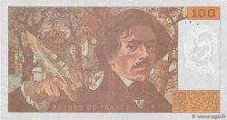 100 Francs DELACROIX imprimé en continu FRANCE  1993 F.69bis.07 VF+