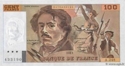 100 Francs DELACROIX imprimé en continu FRANCE  1993 F.69bis.08 pr.SUP