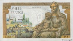 1000 Francs DÉESSE DÉMÉTER FRANCE  1942 F.40.11