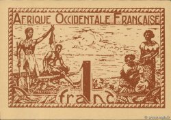 1 Franc FRENCH WEST AFRICA  1944 P.34b UNC