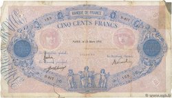 500 Francs BLEU ET ROSE FRANCE  1915 F.30.22 G