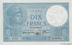 10 Francs MINERVE modifié FRANCE  1939 F.07.01 SPL