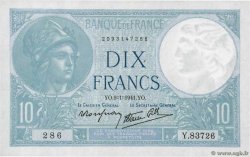 10 Francs MINERVE modifié FRANKREICH  1941 F.07.27 fST+