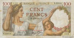 100 Francs SULLY FRANCE  1941 F.26.52