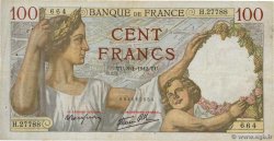 100 Francs SULLY FRANCE  1942 F.26.64 F