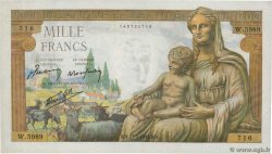 1000 Francs DÉESSE DÉMÉTER FRANCE  1943 F.40.25