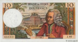 10 Francs VOLTAIRE FRANCE  1964 F.62.09 XF+