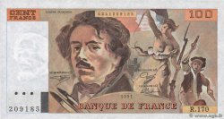 100 Francs DELACROIX imprimé en continu FRANCE  1991 F.69bis.03a1a NEUF