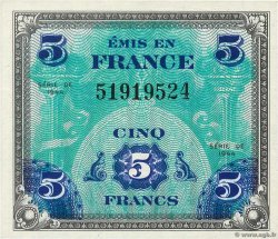 5 Francs DRAPEAU FRANCE  1944 VF.17.01 AU+