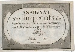 500 Livres FRANCE  1794 Ass.47a SUP+