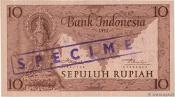10 Rupiah Spécimen INDONÉSIE  1952 P.043bs