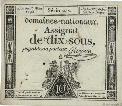 10 Sous Vérificateur FRANCE  1793 Ass.40v