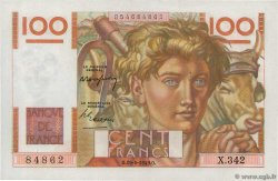 100 Francs JEUNE PAYSAN FRANCE  1949 F.28.24 SPL